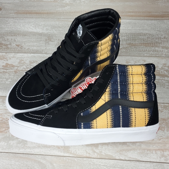 Vans SK8-Hi Denim Stripes Black/True White - Picture 1 of 7
